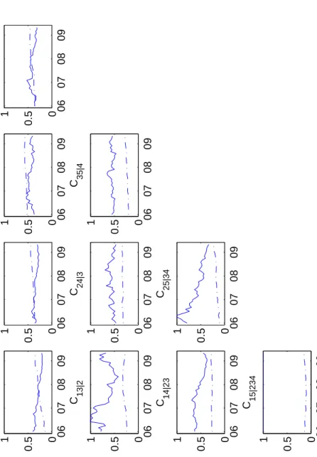 Figure 6: Estimated Parameters of the Student t Copula System