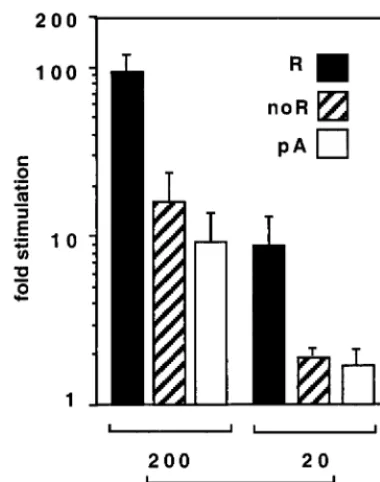 Fig. 3) at a 200- or 20-fold excess over the RNA 3�expressed by the ratio of F.Luc activity obtained in the presence of recombinant end