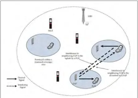 Figure 1.3 Scenario of co-tier interferences Taken from Hatoum et al. (2011)