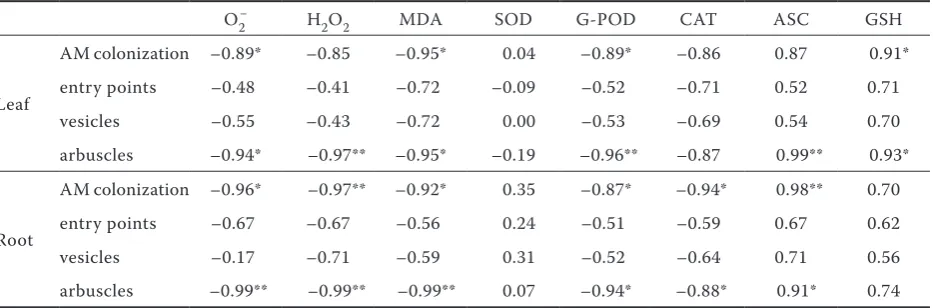 Figure 3. Changes in malondialdehyde contents of AM and non-AM grafted citrus trees during 12 days of drought stress