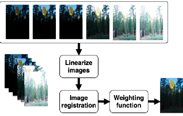 Figure 2-4: Flowchart of the multi-exposure technique. 
