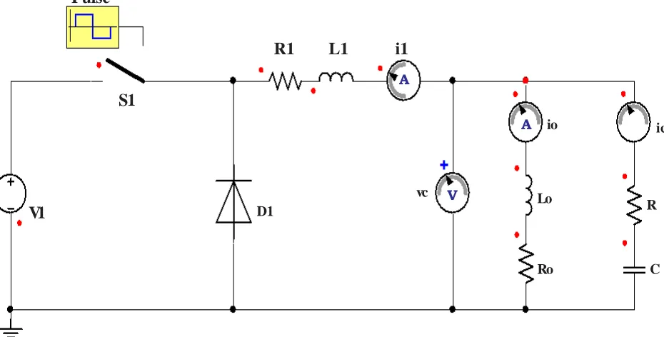 Figure 1. Basic chopper down voltage regulator