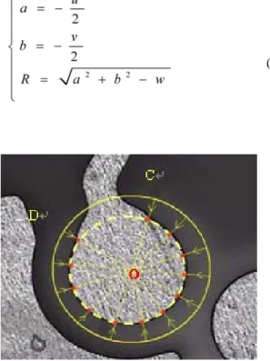Figure 5. The demonstration diagram of edge circle fitting