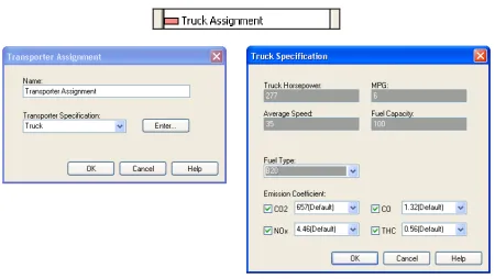 Figure 5 - 6: Transportation and Logistics Modules: Truck Assignment Module 