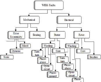 Figure 1: Categorisation of typical occurring faults on  WRIGs 