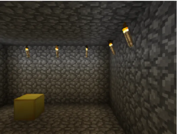 Figure 1: An overview of Minecraft in the Basic environment (taken from gym-minecraft’s documen- documen-tation).