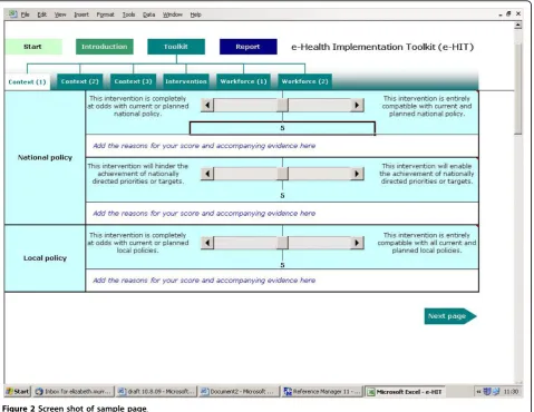 Figure 2 Screen shot of sample page.