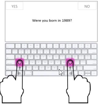 Figure 3.1: an example of user-computer interaction during the experimental task. 