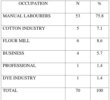 TABLE - 6 OCCUPATION 