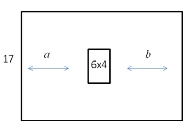 Figure 7: 17 � 22 rectangle with 4 � 6 orientation