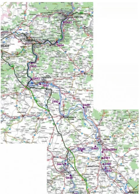Figure 1. Map of the observed area