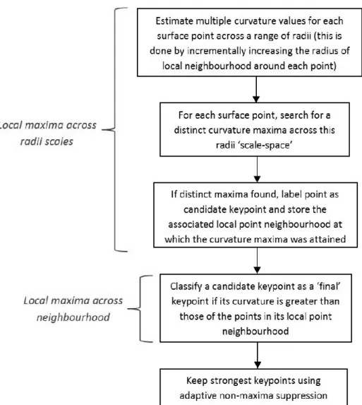 Figure 3.3: Workflow for the proposed 3D keypoint extraction process. 