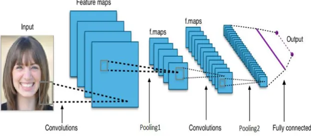 Figure 2.4. The typical structure of a CNN. 