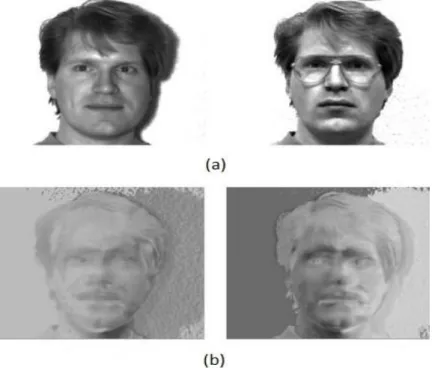 Figure 3.9. (a) Original faces (b) Corresponding Eigen-faces. 
