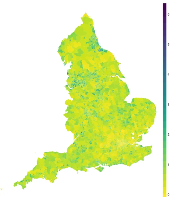 Figure 1.8: Quantile Relative Risk of level 0.025. In gray areas of High Risk.