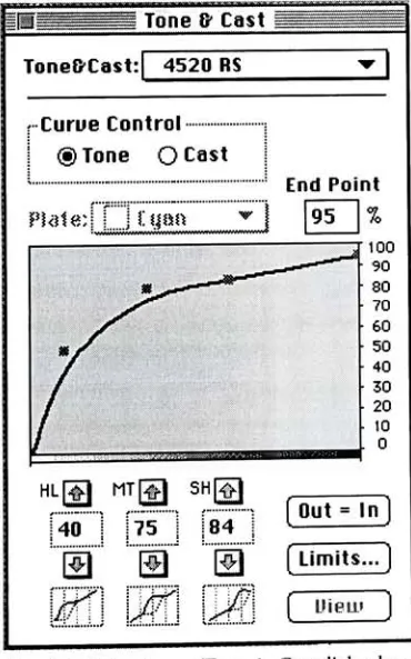Fig. 4-3: Color Access Tone & Cast dialog box.