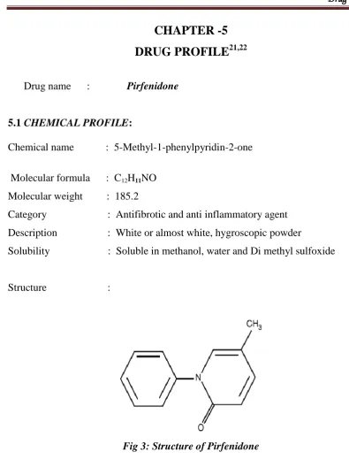 Fig 3: Structure of Pirfenidone 