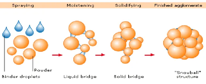 Figure 1: Process principle for formation of agglomerates 