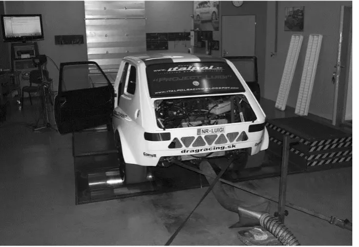 Fig. 5. Positioning vehicle on dynamometer MAHA LPS 3,000 PKW