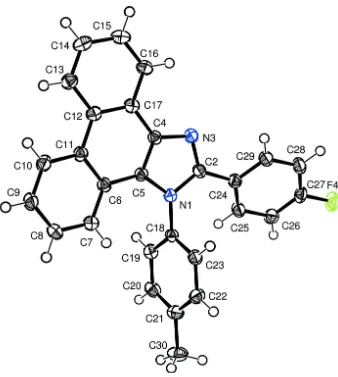 Figure 1The molecular structure of (I), with displacement ellipsoids drawn at the 50% probability level