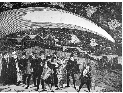Fig. 3. La cometa del 1577, in un'immagine d'epoca ad opera di Jiri Daschitzky. 