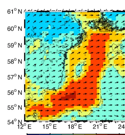 Figure 4. Simulated sea surface temperature differences in units K(calculated as experiment REF – noCW, climatological July basedon simulated years 1989–1993)