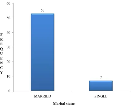 FIGURE 5: MARITAL STATUS OF THE PATIENTS  