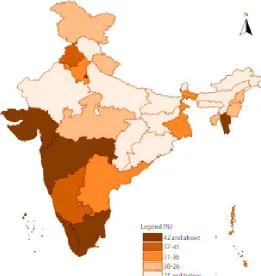 Figure 2-1: Levels of Urbanization in India (2011) 