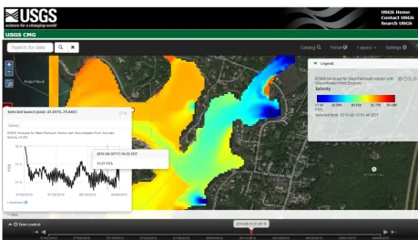 Figure 10. Viewing a discovered USGS CMG data set in the Data.gov built-in Map Viewer application