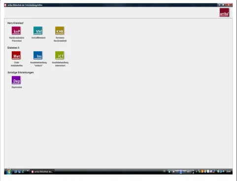 Figure 1 Opening screen of arriba-lib.