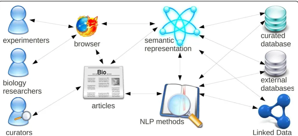 Figure 1 Integrating semantic support in curation, analysis, and retrieval. The framework of the semantic support integration in thecuration, analysis and retrieval process.