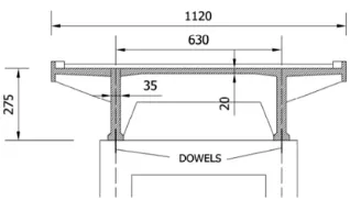 Figure 3.4: Cross section of the deck