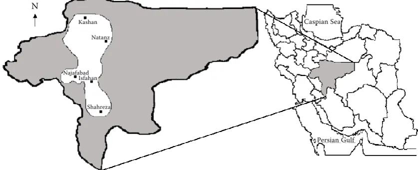 Figure 1. Location map of the region under the study