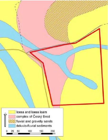 Figure 2. Geological map of the study plot