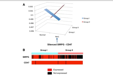 Fig. 5 Thepatterns for each Group I and II.group. Regulation of Cell-Cell adhesion pathway showing distinguished activity patterns between Group I and II