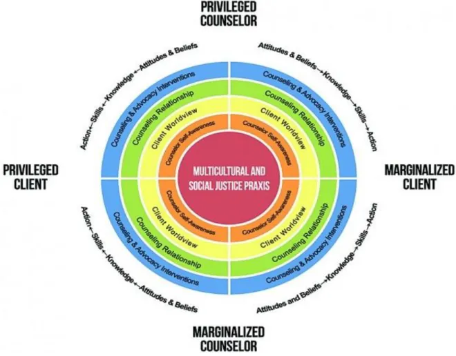 Figure 1. Multicultural and Social Justice Praxis. Note. From Multicultural and Social  Justice Counseling Competencies (p