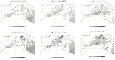 Fig. 7. Comparison of absolute error for the 2 analyzed methodologies (ANN with circles, Interpolation with crosses), for the third episode.