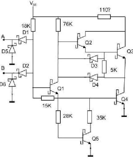 FIG. 9: Low Power Schottky NAND (74LS00) 