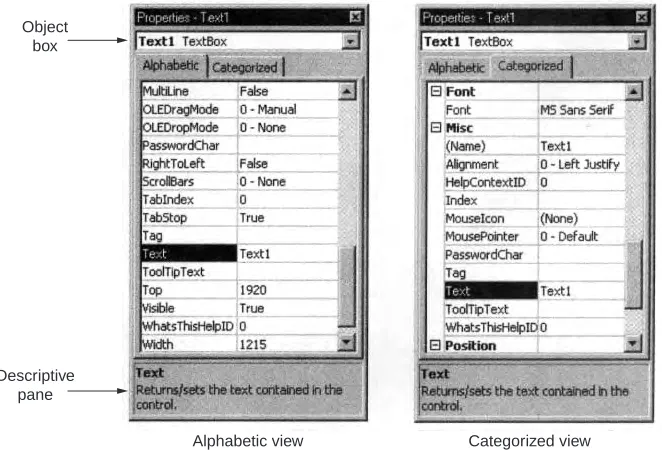 FIGURE 2-5Setting the Text Property to David