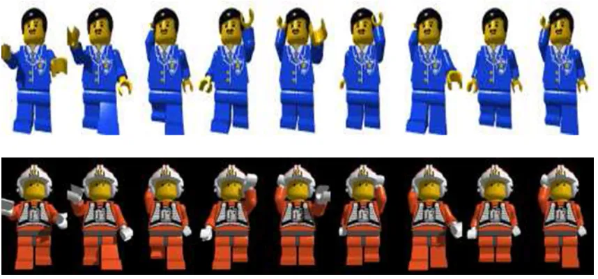 Figure 2.3: This ﬁgure shows an example of matching animations of a toy ﬁgure
