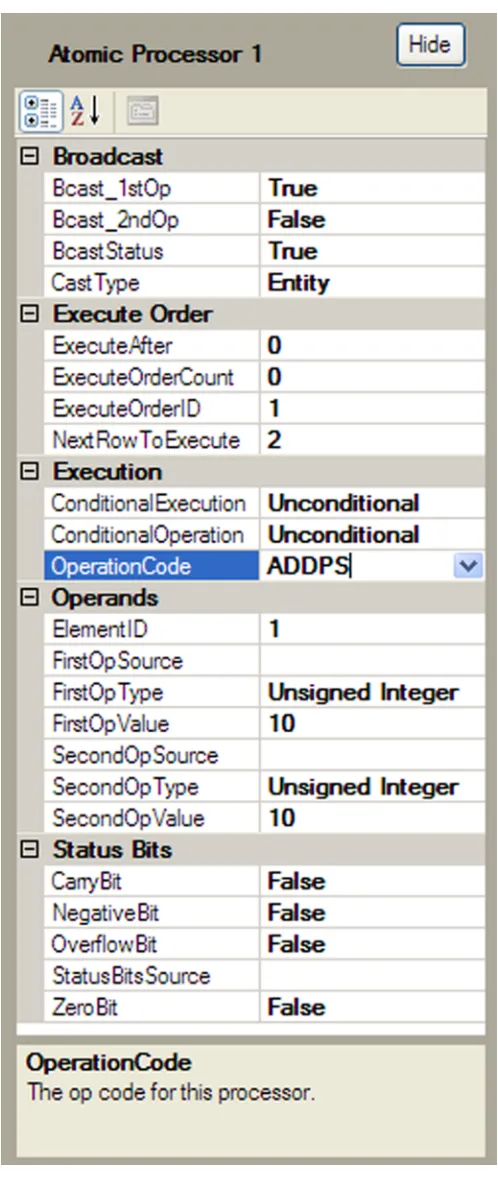 Figure 3.2: IDE Property Grid