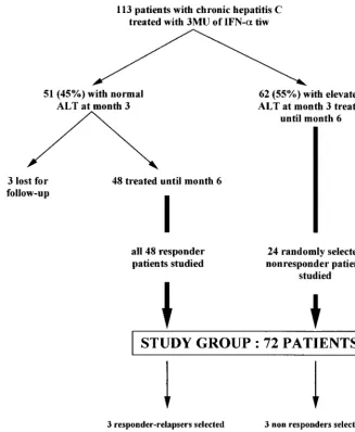 FIG. 1. Selection of the study group. tiw, three times a week.