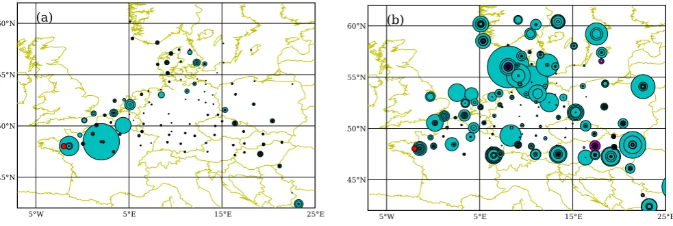 Fig. 8.Normalised sensitivity of the total retrieved mass to the observationsPanel M−1∂ Mµi