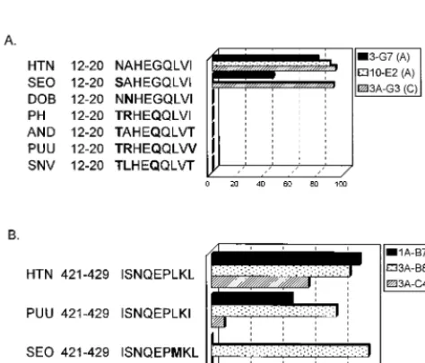 FIG. 6. Cross-reactivity of CTL lines against epitopes from other hantavirusN proteins