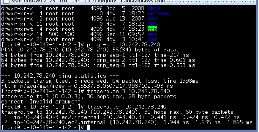 Figure 3 Communication between virtual machines 