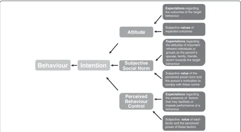 Figure 1 Illustration of theory of planned behaviour, I Ajzen [9].