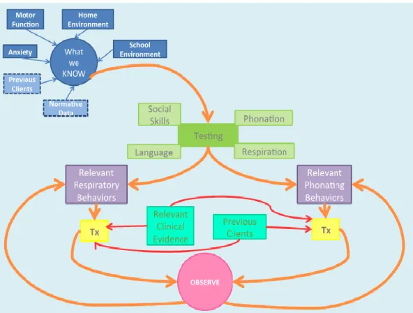 Figure 2.  Thought or mind map of what is known and what needs to be  determined when preparing to evaluate a client