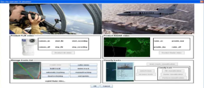 Fig. 6.  Role execution via the graphical interface: a scenario example. 