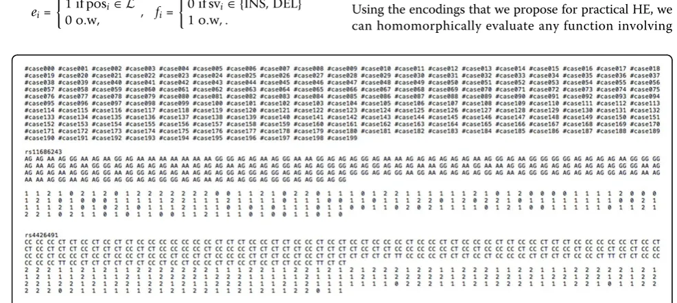 Figure 1 A snapshot of the dataset for Task 1 and its encodings.
