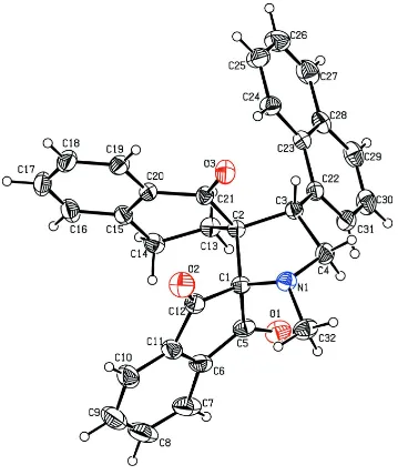 Figure 1The molecular structure of the title compound, showing the atom-numbering scheme